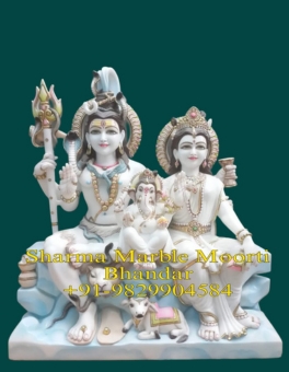 Marble Shiv Parivar Statues